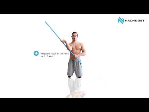 Rotación externa de hombros con pica