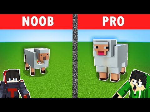 Esoni TV -  NOOB VS PRO: BIG SHEEP HOUSE BUILD CHALLENGE |  Minecraft