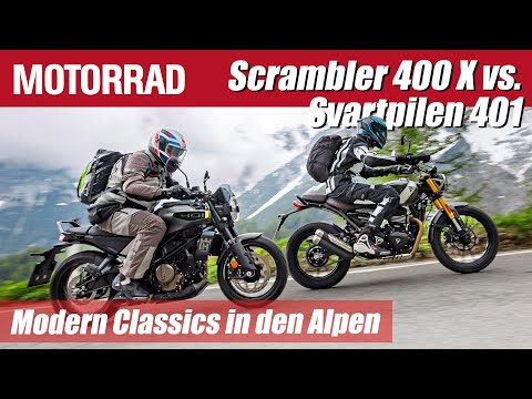 Triumph Scrambler 400 X vs. Husqvarna Svartpilen 401 | Modern Classics - Alpen Masters 2024