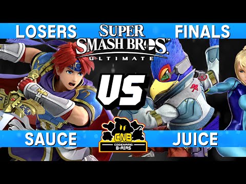 Smash Ultimate Tournament Losers Finals - SAUCE (Roy) vs Juice (Falco / ZSS) - CNB 206