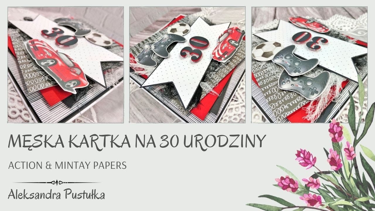 Męska kartka na 30 urodziny