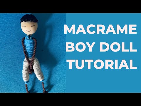How to make a Macrame boy doll tutorial | Baby Room Decor| Macrame doll man
