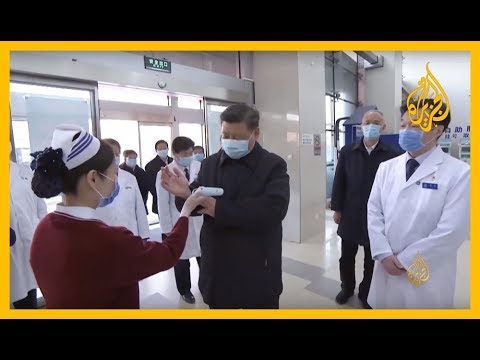 متخذا كافة الاحتياطات اللازمة.. الرئيس الصيني يزور مستشفى المصابين بكورونا