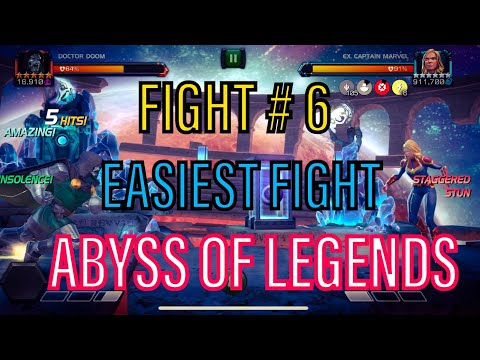 Abyss Of Legends Captain Marvel Movie Fight # 6 | Marvel Contest Of Champions