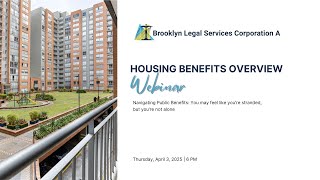 Housing Benefits Overview Webinar