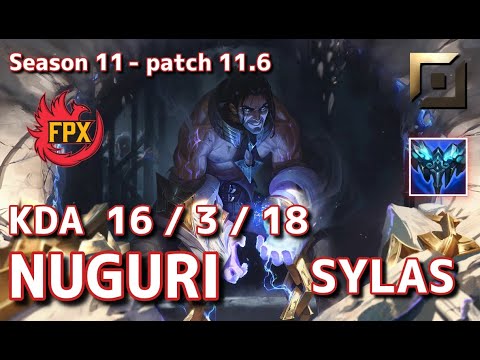 【韓国サーバー/C1】FPX Nuguri サイラス(Sylas) VS ジェイス(Jayce) TOP - Patch11.6 KR Ranked【LoL】