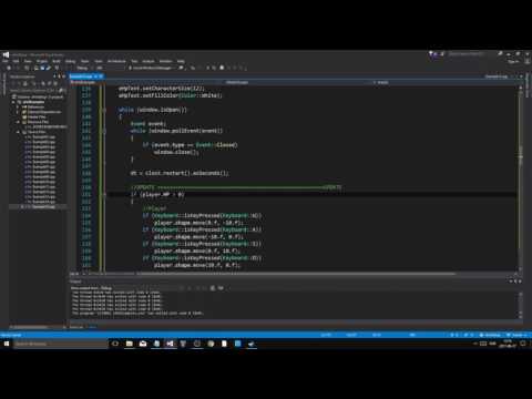 SFML C Tutorial 12 PART 1 4 | 2D Space shooter game using Sprites Textures and UI with Text