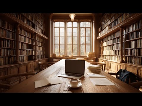 Cozy Library Ambience with Typing & Page-Turning| No Music, Pure Background Sounds for Study & Focus