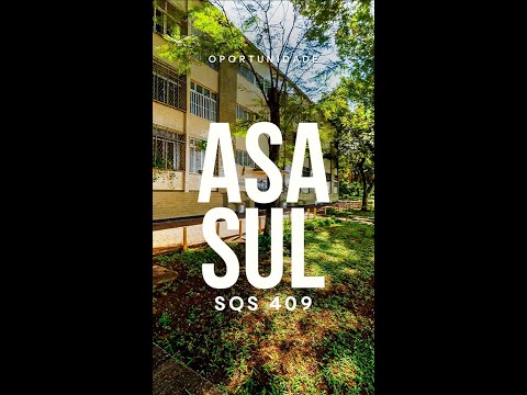 Asa Sul SQS 409 , ótimo apartamento desocupado em uma das melhores quadras, vazado e nascente.