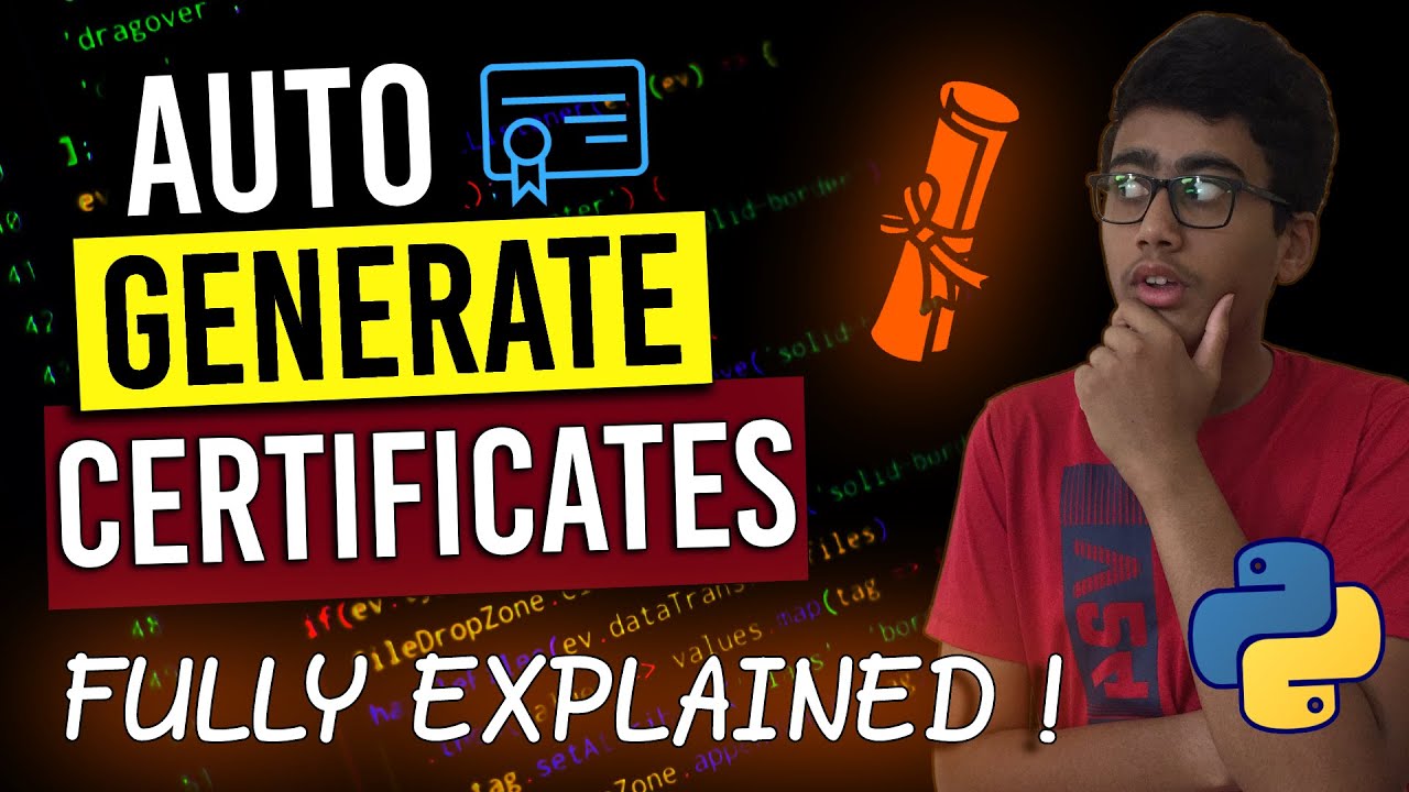 GENERATE Certificates using PYTHON! - Certificate Batch Automation Using Python!