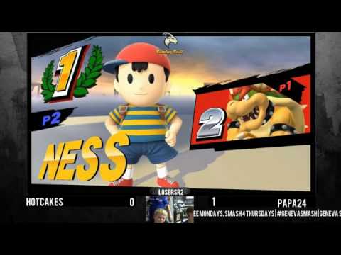 Geneva Smash 36 - Hotcake (Bowser, Roy) Vs. Papa24 (Ness) SSB4 Losers R2