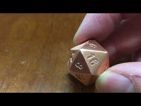 Pure Copper d20 from Norse Foundry