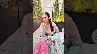 Pink Embellished Organza Sharara Size XL - Without Dupatta - Video 3