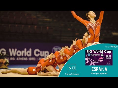 ESPAÑA 5 aros / 5 hoops FINAL World Cup Palaio Faliro 2024