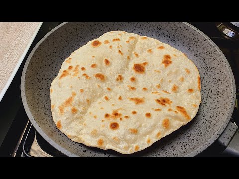 A simple flatbread recipe for dinner in minutes. Just flour, water, and oil # 21