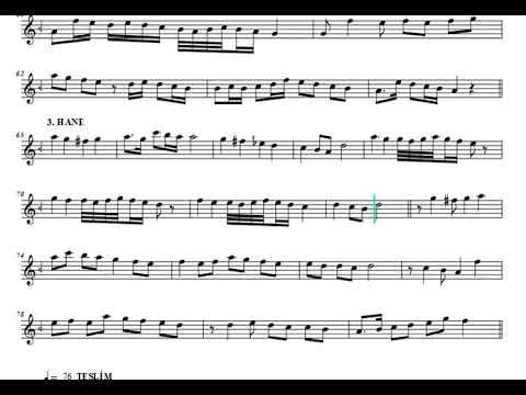 Bayati Peşrev  - Seyfettin Osmanoğlu - Nota Eşliğinde (Ahenk: Kız Neyi - B)