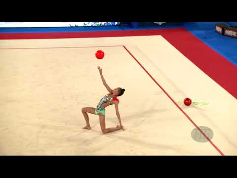 BAKATOVA Sabina (KAZ) - 2019 Rhythmic Junior Worlds, Moscow (RUS) - Qualifications Ball