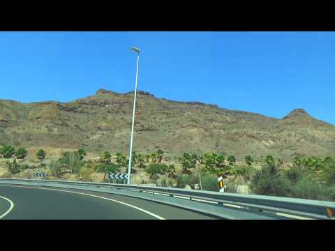 4K GRAN CANARIA : ROAD FROM GC 1 TO ANFI TAURO GOLF.