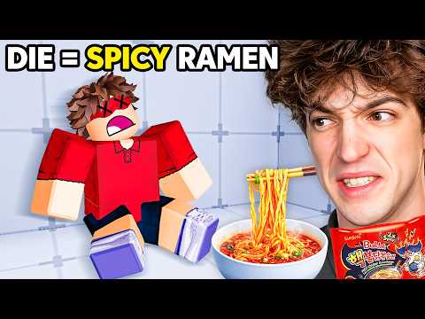 if i DIE i eat SPICY NOODLES in Roblox Rivals!