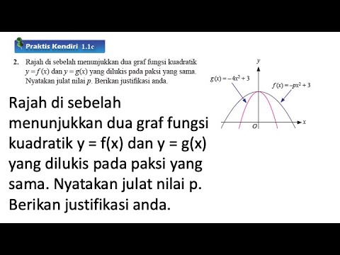 Praktis kendiri 1.1c No2 |  Matematik Tingkatan 4 Bab 1 Fungsi dan persamaan kuadratik dalam satu PU