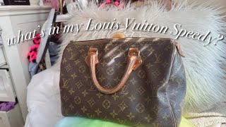 What’s in my *vintage* LOUIS VUITTON SPEEDY 25?