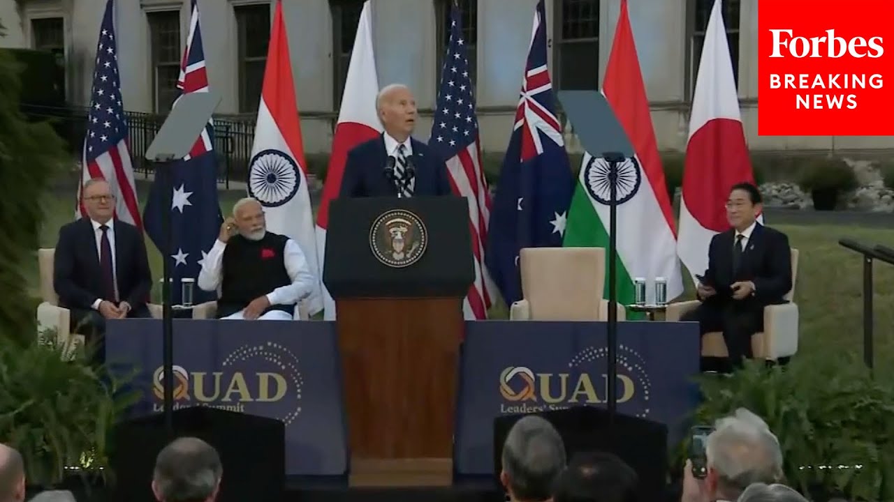 JUST IN: Biden And Quad Leaders Announce Quad Cancer Moonshot Initiative In Wilmington, Delaware