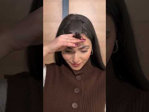 Fake Bangs Tutorial 💇🏻‍♀️ #shorts #hair #hairstyle #hack