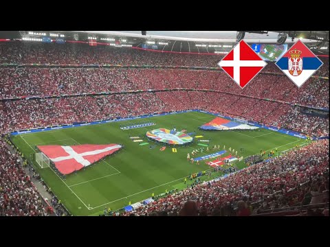 EURO 2024 - Denmark vs. Serbia - "Bože Pravde" National Anthem of Serbia in Munich (25/06/2024)