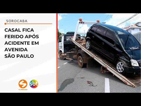 Casal fica ferido após acidente na avenida São Paulo em Sorocaba | TV Sorocaba SBT