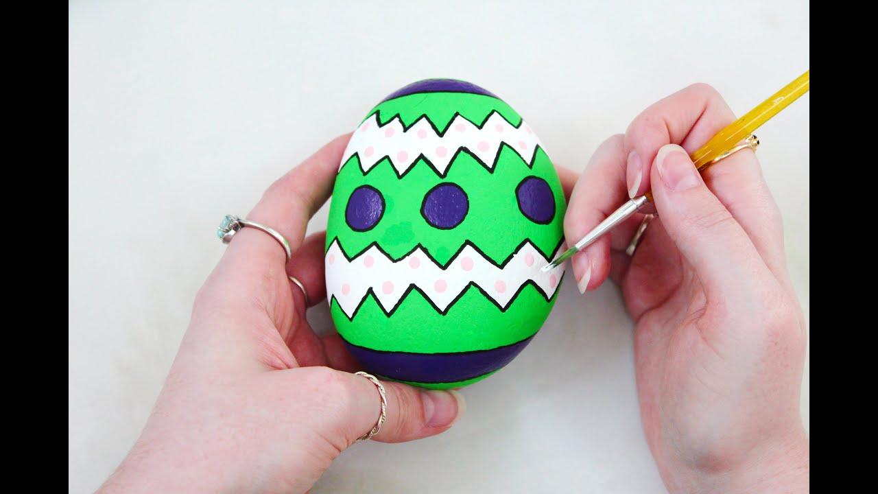 Easter Egg Painted Rock | Step-by-Step Tutorial