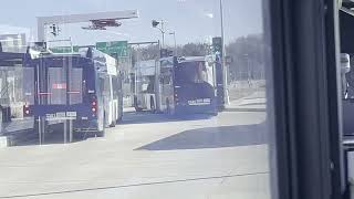 New Flyer XE60 2340 departing Junction Rd Park & Ride on route F #transit #brt #madisonwi