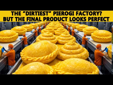 Inside the 260,000 LB Pierogi Factory in POLAND – From Filled Dough to Traditional Polish Pierogi