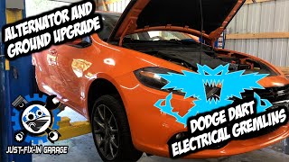 DODGE DART ELECTRICAL GREMLINS FIXED?! - 2014 Dart Alternator Replacement and $15 Ground upgrade!