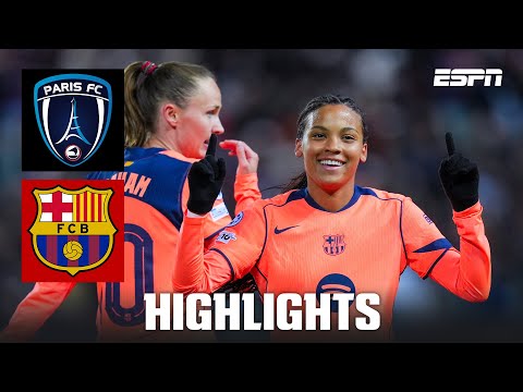 Barcelona TOP league phase with 2-0 win over Paris FC | UEFA Women's Champions League Highlights