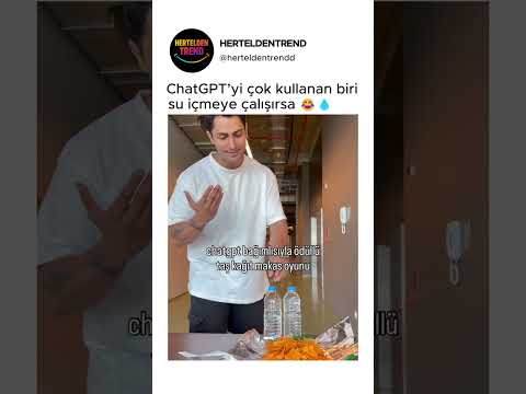 ChatGPT’yi çok kullanan biri su içmeye çalışırsa 😂💧