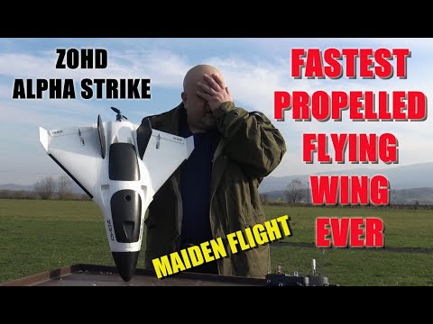 FASTEST PROPELLED FLYING WING EVER ZOHD Alpha Strike 620mm EPP FPV RC Airplane PNP Maiden flight