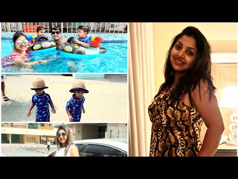 Surprise for Me 😍😍 || Resort Stay At Ras Al khaimah || Pool fun with family || NRI twins Mother Video