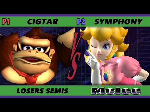 S@X 452 Losers Semis - Cigtar (Donkey Kong) Vs. Symphony (Peach) Smash Melee - SSBM