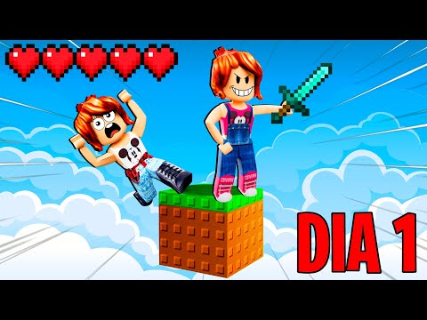 DESAFIO DE 1 BLOCO NO ROBLOX! (One Block)