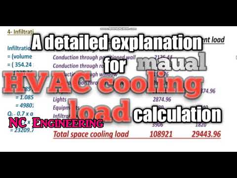 13- HVAC cooling load calculation, manual in detail