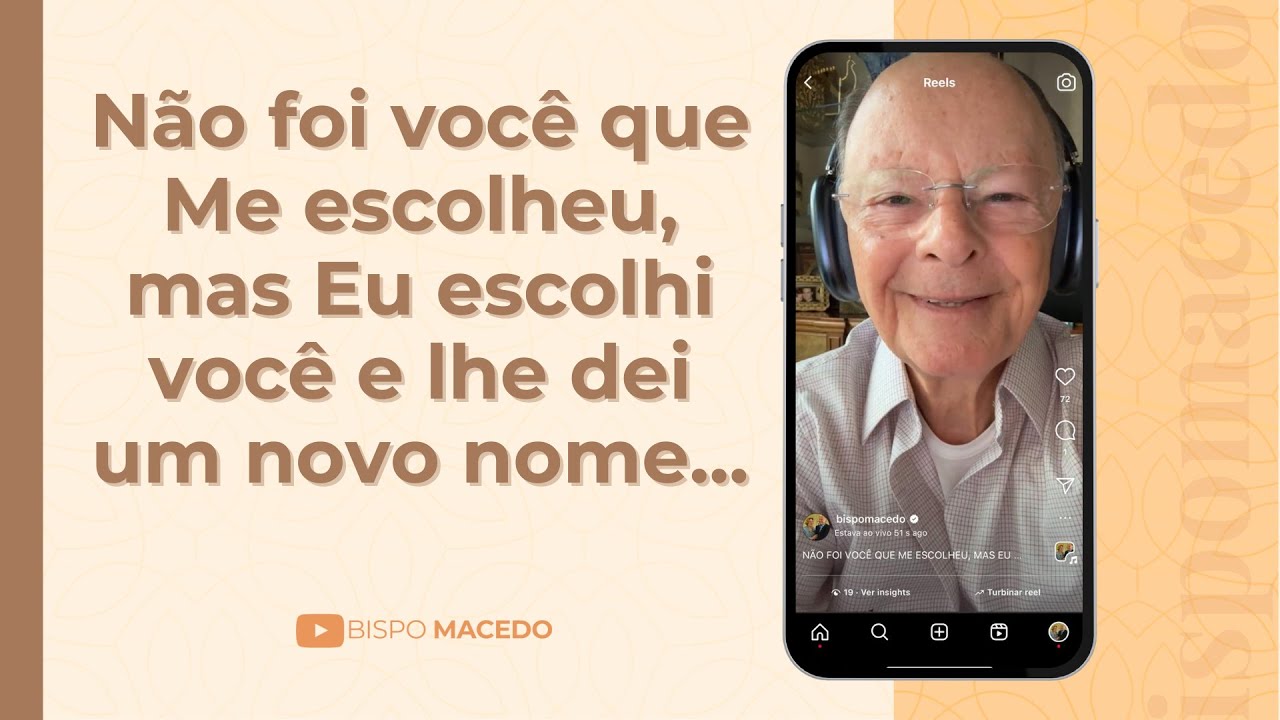 Não foi você que Me escolheu, mas Eu escolhi você e lhe dei um novo nome... - Meditação 13/02/25