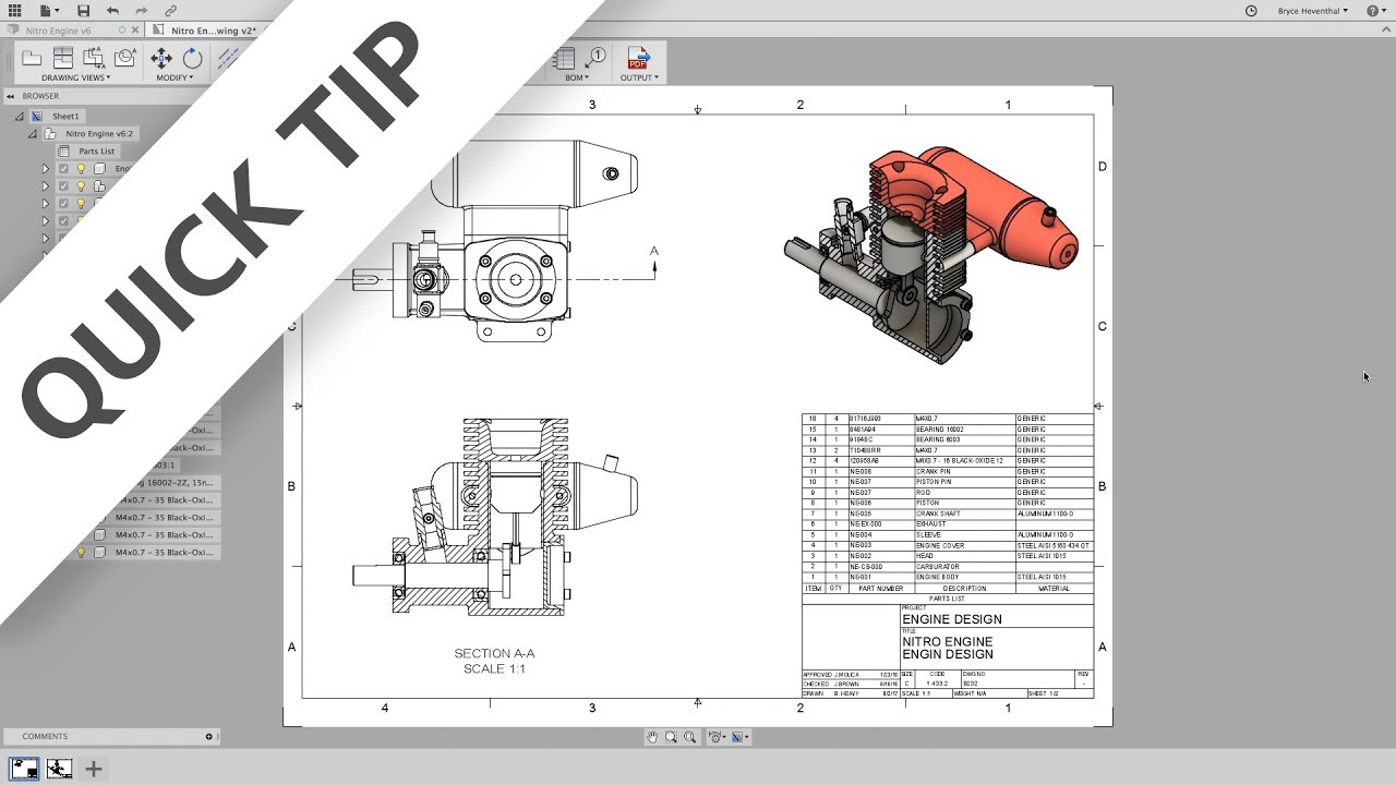 QUICK TIP: Section Views in Drawings