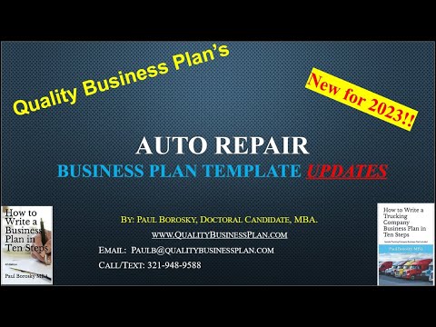 , title : 'Updated – 2023 - AUTO REPAIR Business Plan Template by Paul Borosky, MBA.'