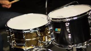 Video thumbnail for LB552KT 6.5"x14" Hammered Bronze Phonic Snare Drum w/ Tube Lugs by Ludwig Drums