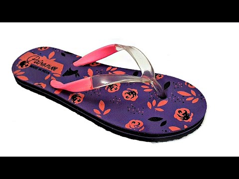 Pink hawaii paironvee printed rubber hawai slippers, size: 4...
