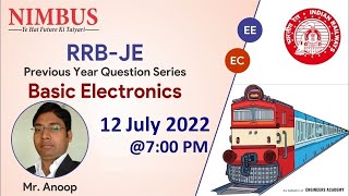 RRB - JE  | Previous Year Question Series | Basic Electronics | ECE | Free online Coaching | Lect.-6