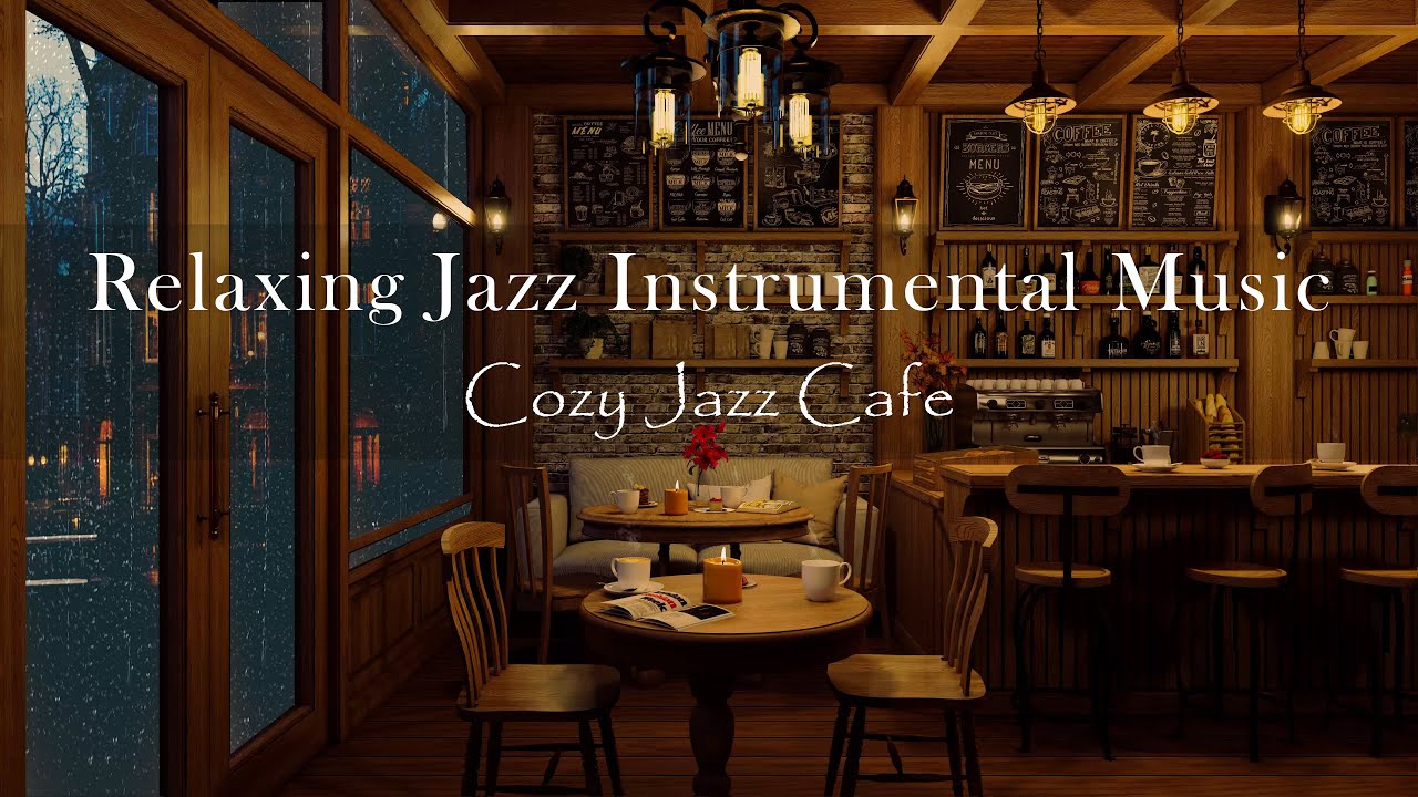 Jazz Cafe Live 24/7- 4K Cozy Coffee Shop with Smooth Jazz Instrumental Music For Relax, Work & Study