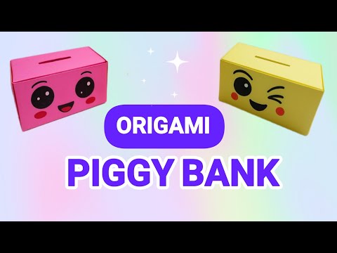 How to Make a Paper Piggy Bank 💰 | Cute & Easy Origami Money Box — No Glue, No Scissors