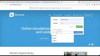 How to Login to Gizmo Class, Start Gizmo Simulation and Open Student Exploration Worksheet