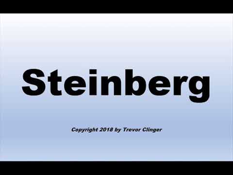 How To Pronounce Steinberg